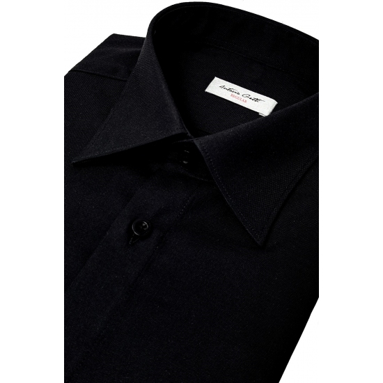 Camasa barbati regular stretch neagra C001RE