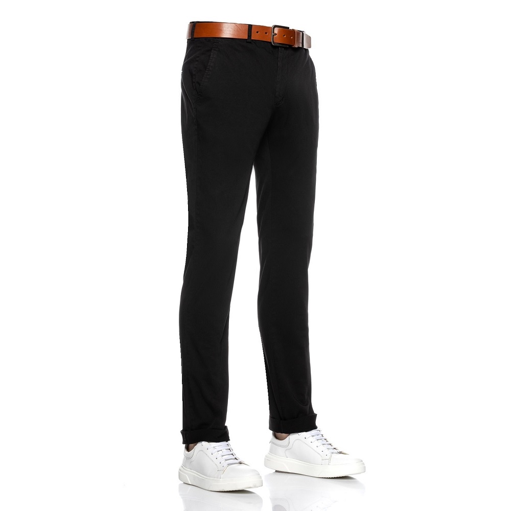 Pantaloni barbati chino negri CH001