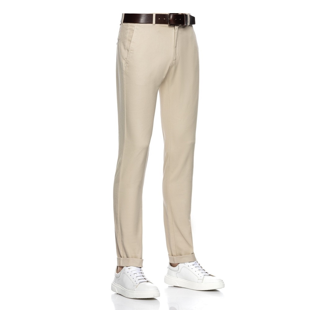 Pantaloni barbati chino crem CH001