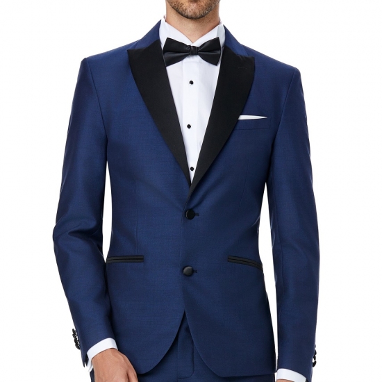 Costum barbati ceremonie slim bleumarin CT004