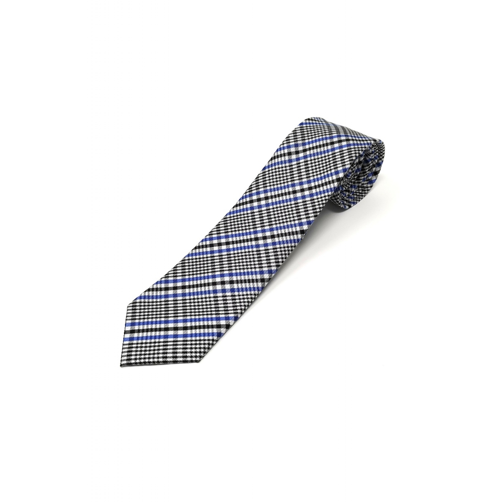 Cravata bleu in carouri
