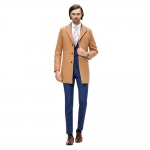 Palton barbati business slim camel B101