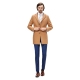 Palton barbati business slim camel B101