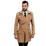 Palton barbati smart casual camel B110