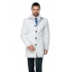 Palton barbati alb din lana cotta B161