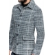 Palton barbati in carouri din lana cotta B162