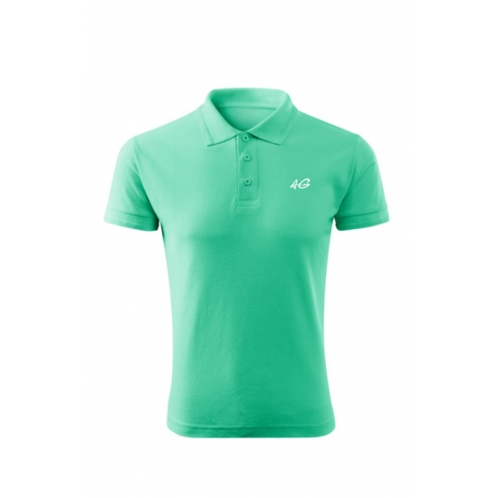 Tricou barbati polo slim verde TR010