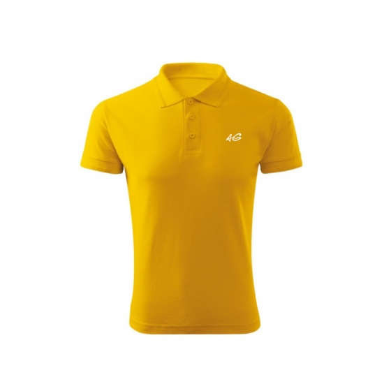 Tricou barbati polo slim galben TR010